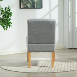 Selina Fabric Armless Accent Chair | Light Grey