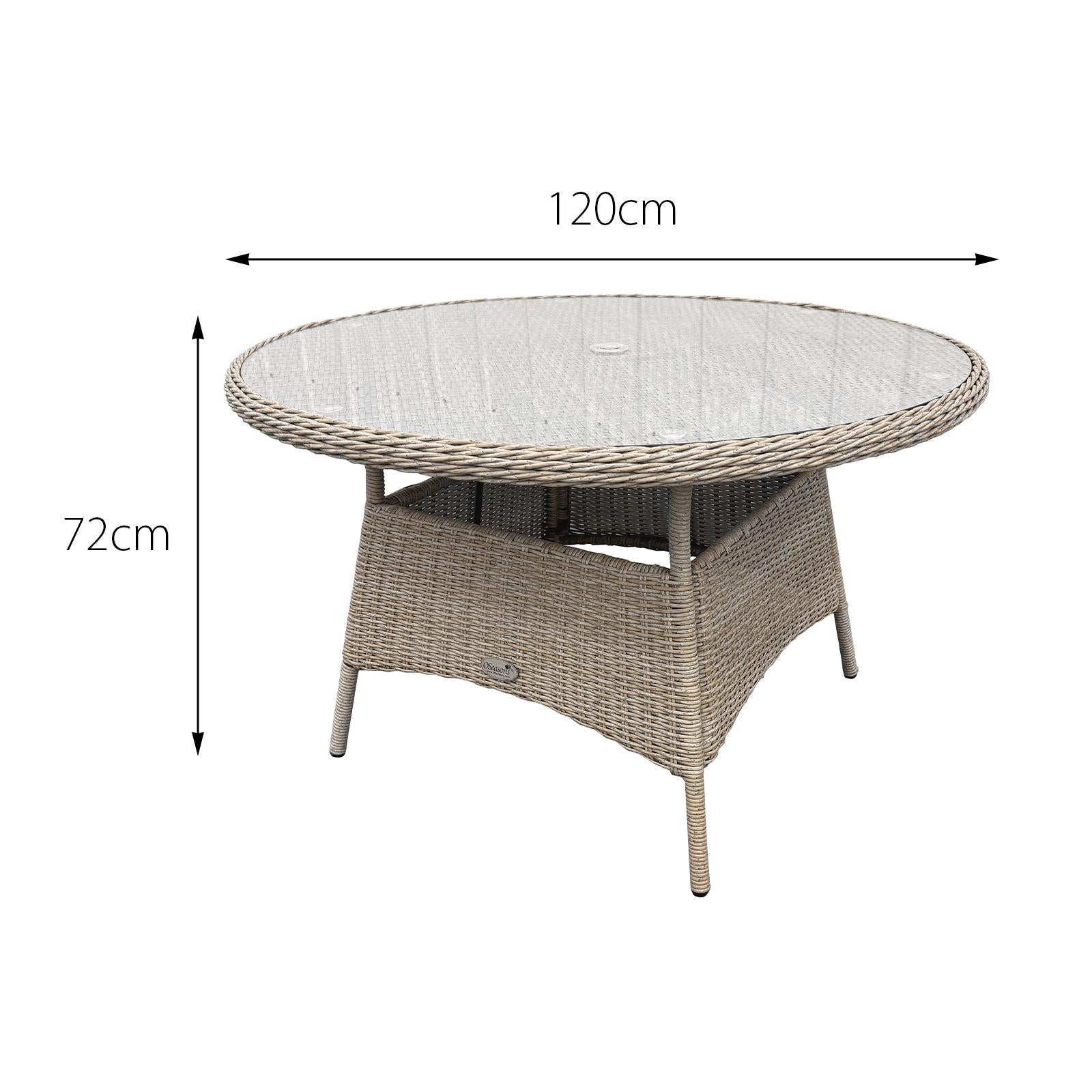 Sicilia Rattan 4 Seat Dining Set | Sandy Oak