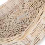 Wicker White Wash Heart Shaped Tray | Small | White