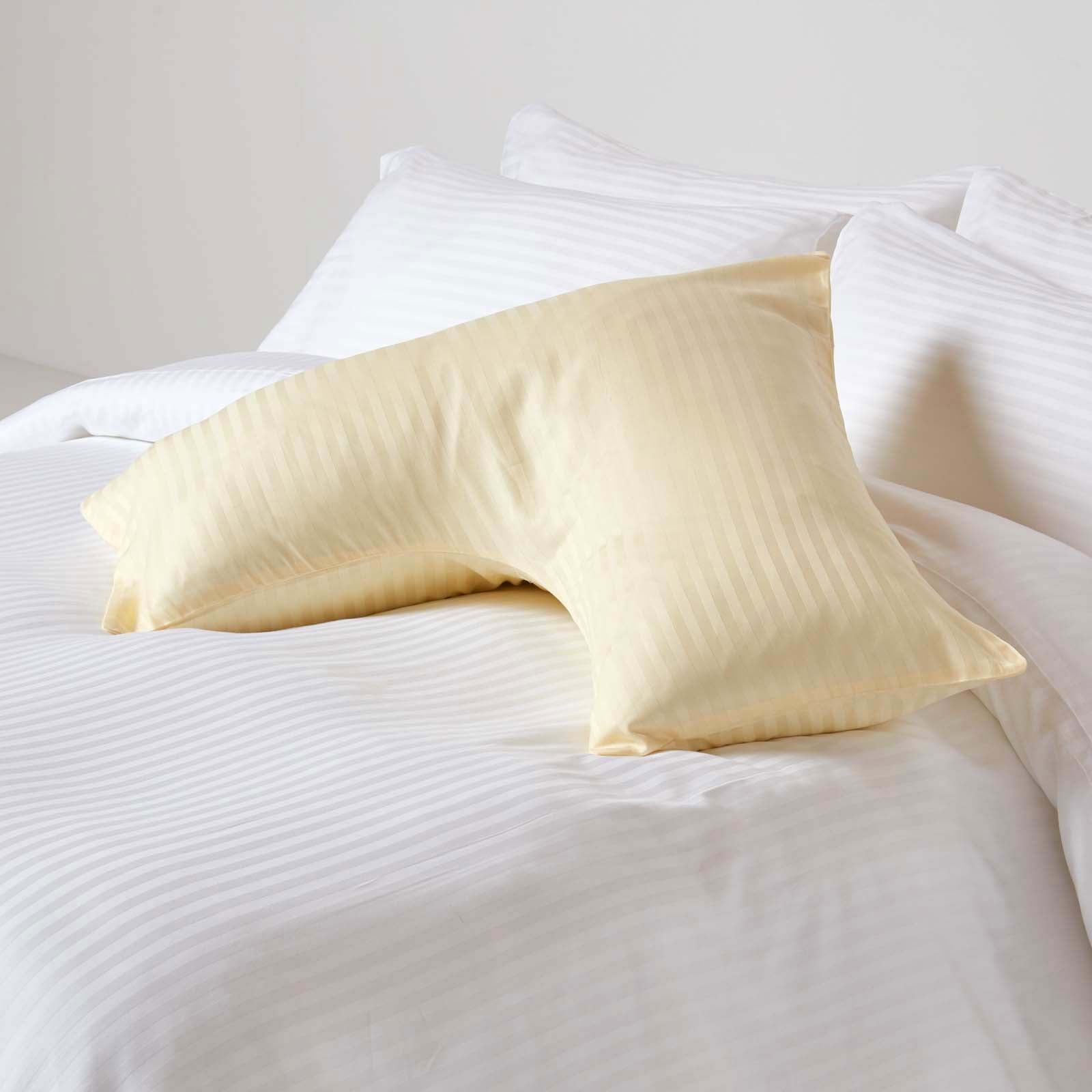 Egyptian Cotton Super Soft V Shaped Pillowcase 330 Tc | V Shape | Pastel Yellow
