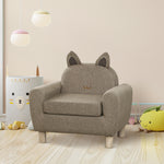 Kids Sofa Toddler Chair Children Armchair Ear Modeling For Bedroom Brown