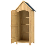 Wooden Small Garden Shed With 3 Shelves And Tilt Roof