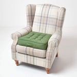 Cotton Armchair Booster Cushion | 50cm x 50cm | Forest Green
