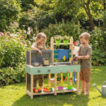 AIYAPLAY Mud Kitchen With Faucet, Kitchen Accessories, Garden Tools, Blue