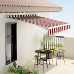 200cm W X 150cm D Outdoor Retractable Patio Awning For Window And Door | One Size | Red