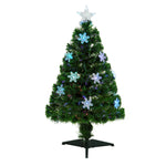 3/4ft Green Fiber Optic Christmas Tree Led Stars | 3ft | Green