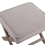 Vintage Footstool Padded Seat X Shape Chair Velvet