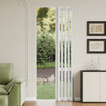 84.5cm W X 203cm H White Matte Wood Grain Glass Folding Door – Frosted Glass, Modern Interior Door