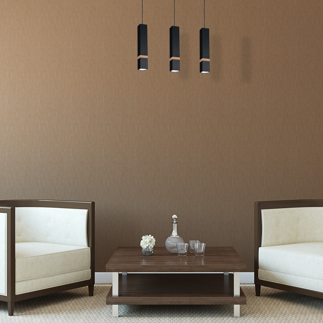 Vidar Black Pendant Lamp 3xgu10 Hand Made Modernist Cuboid Design With Natural Wooden Inserts