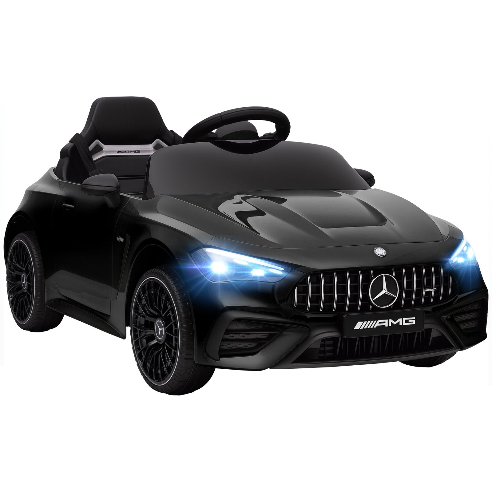 Kids Electric Car Licensed Mercedes Amg, 12v Ride On Car | Black