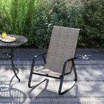 Garden Rocking Chair, Ergonomic With Armrests | Brown