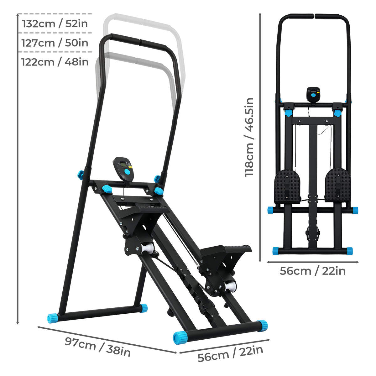 Centra Foldable Vertical Climber Exercise Machine Full Body Cardio Fitness