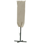 Garden Parasol Cover For 2-4m Outdoor Umbrella Uv Protector | Khaki