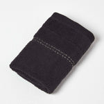 Sparkle Border 100% Cotton Towels | Face Towel | Black