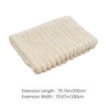 Cozy Striped Throw Blanket Soft Double-sided Use, Warm, Fade-resistant & Easy To Clean | Large | Beige