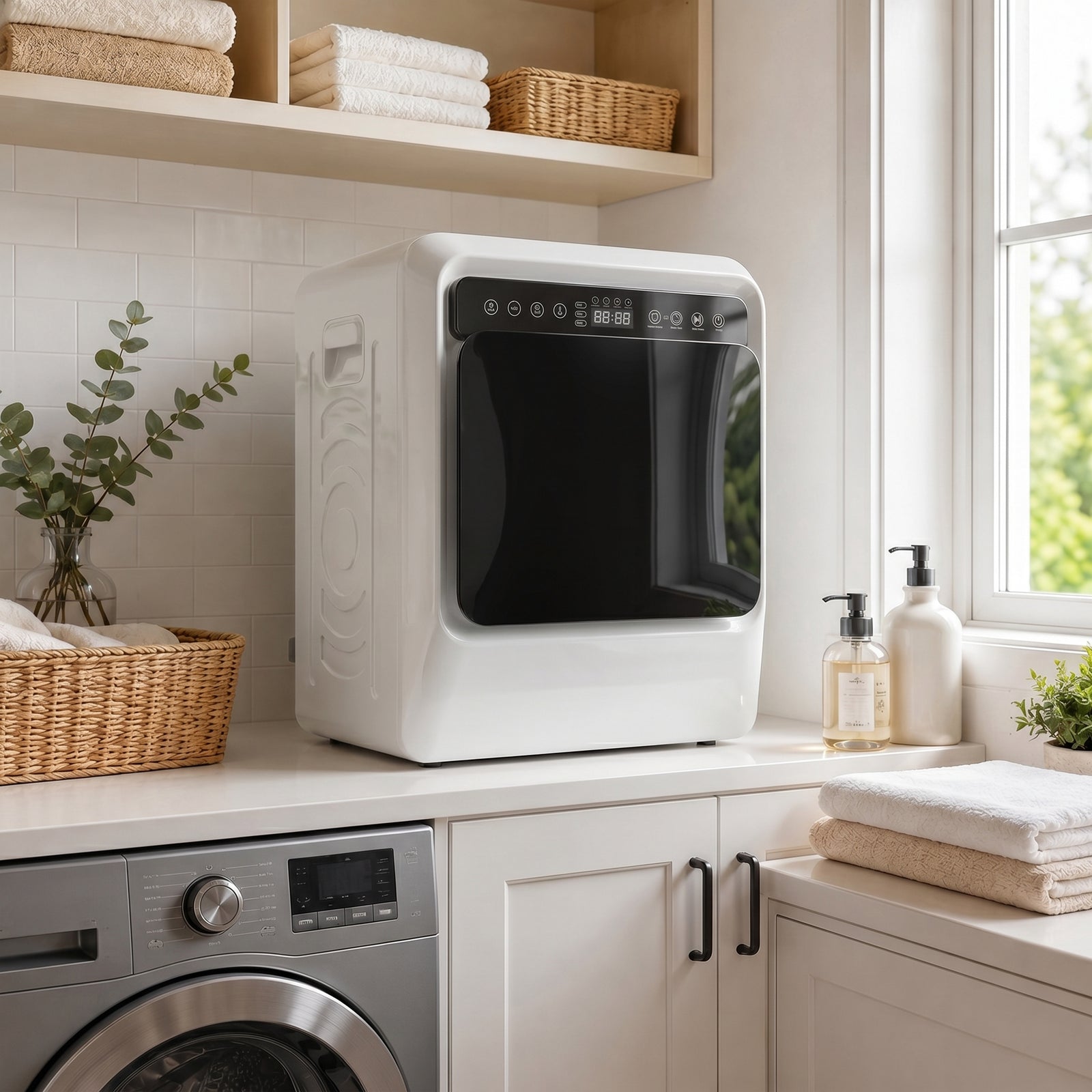 5kg Vented Tumble Dryer, 1000w Compact Front Tumble Dryer | White