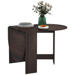 Oval Kitchen Table For Dining Room, Small Spaces | One Size | Brown