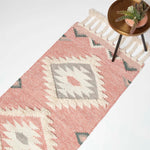 Pali Pink Kilim Wool Rug | 200cm | Pink
