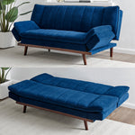 Scandinavian Click Clack Sofa Bed - Double | Navy Blue