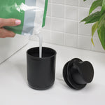 Recycled Soap Dispenser - Easy to use one hand push pump - Refillable with 250ml capacity - Made in the UK | Graphite Black