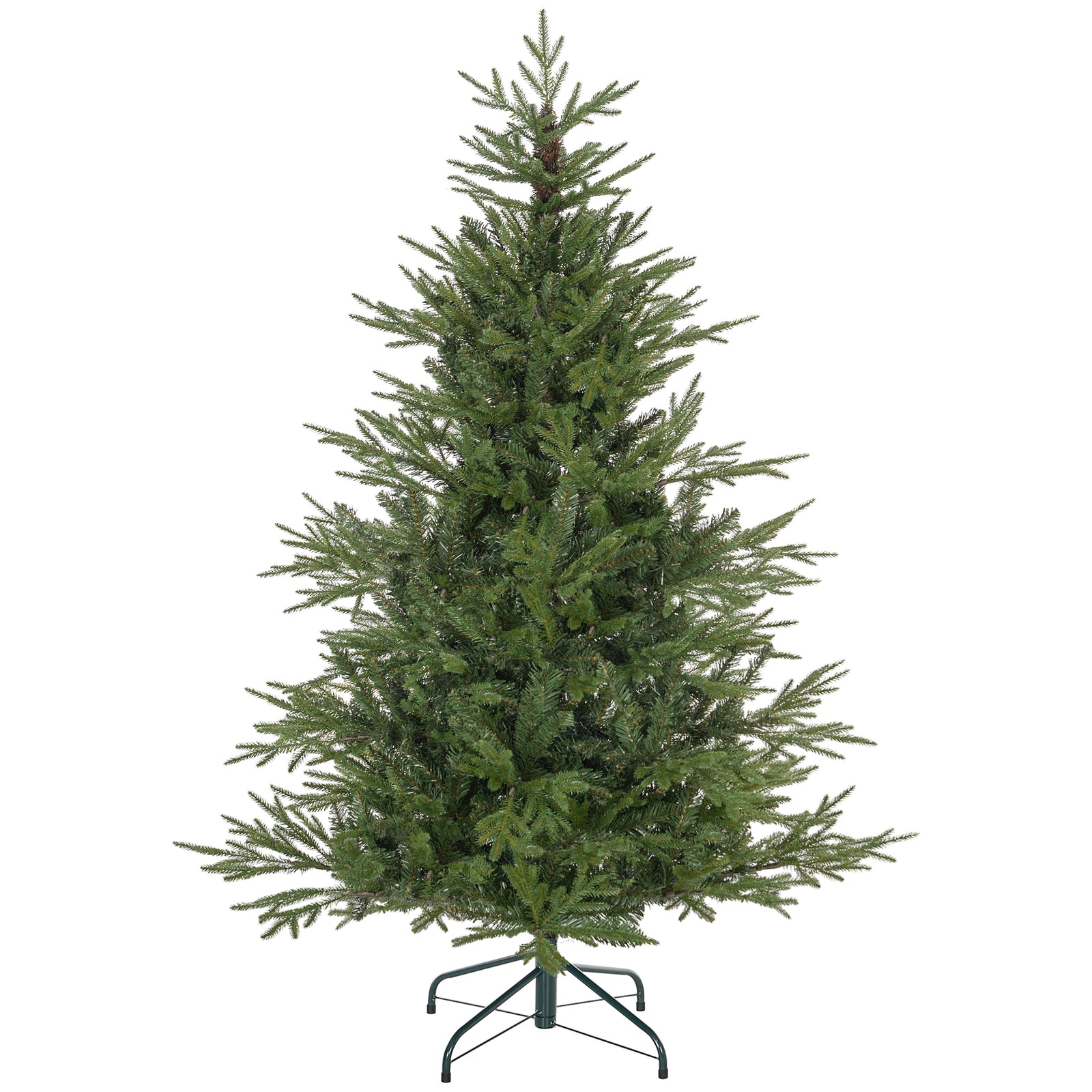 5 Foot Artificial Christmas Tree With Realistic Hinged Branches, Green | 5ft | Green