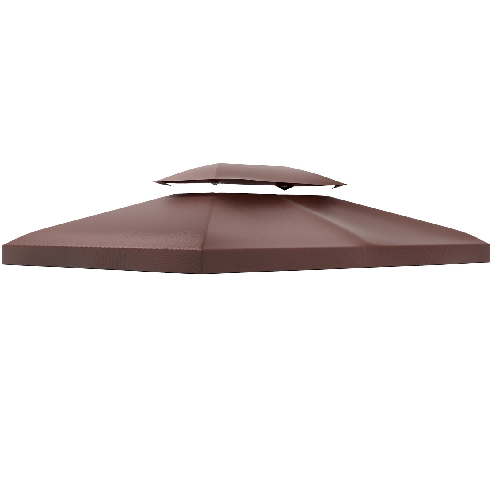 3x4m Gazebo Replacement Roof Canopy 2 Tier Top Uv Cover | Brown