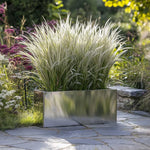 Zinc Galvanised Trough Planter | 75cm x 32cm x 32cm | Silver