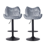 2Pcs Height Adjustable Bar Stools | Grey