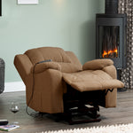 Ellington Boucle Fabric Electric Lift Assist Recliner With Massage And Heat | 1 | Pale Brown