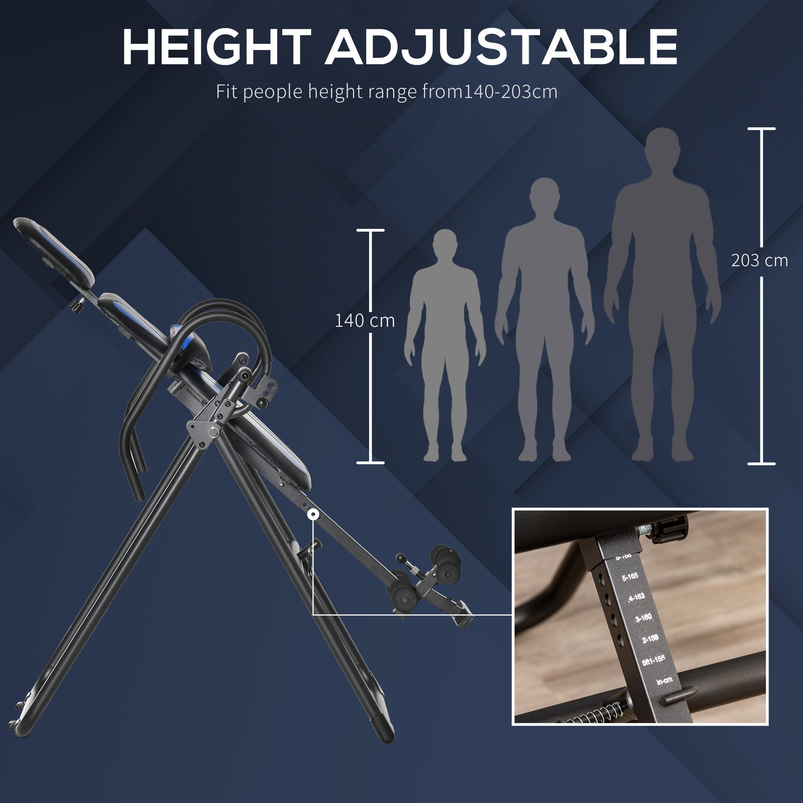 Foldable Gravity Inversion Table | Black
