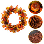 Artificial Maple Leaf Wreath Outdoor Decoration For Halloween