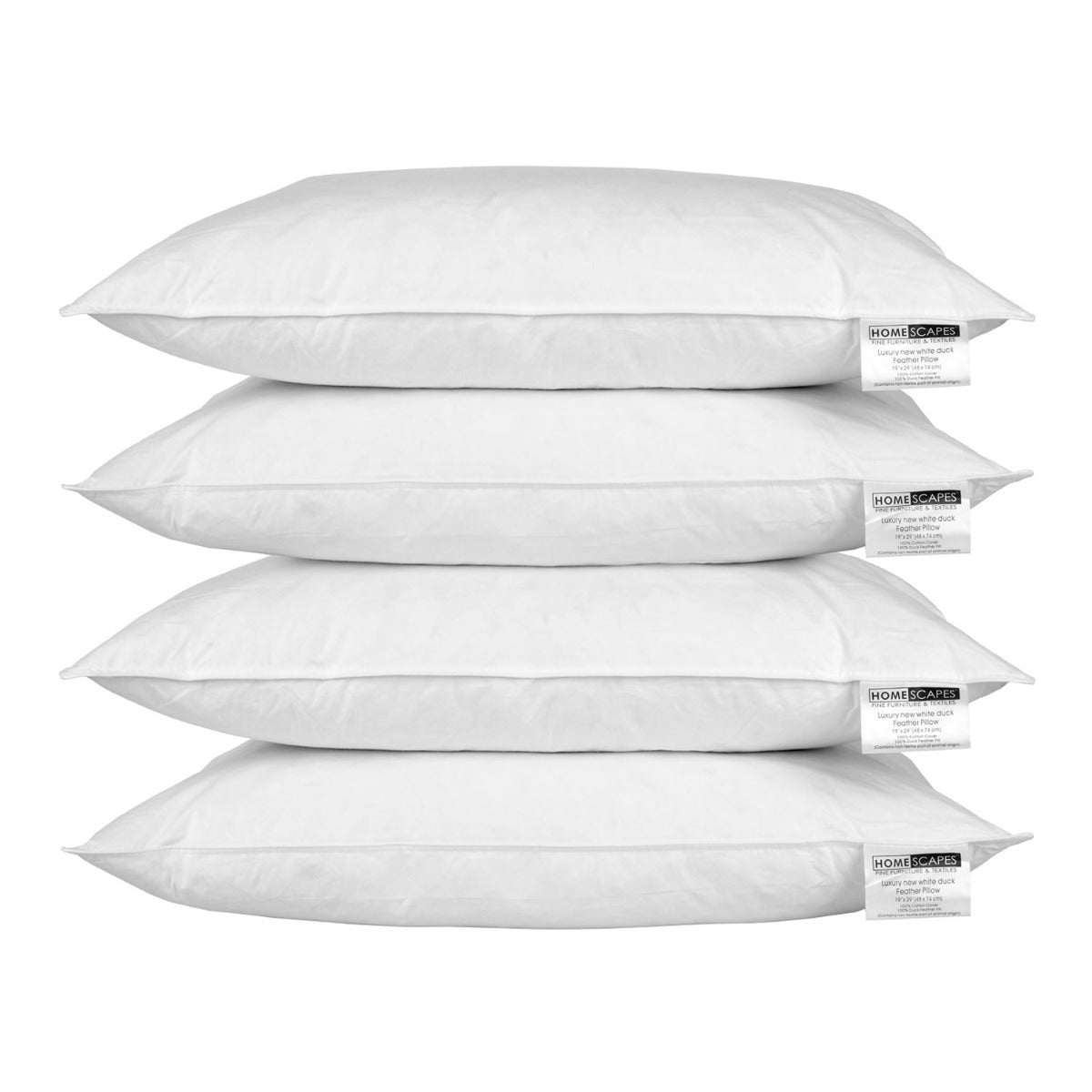Duck Feather Pillow X 4