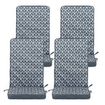 Outdoor High Back Seat Cushion Set Of 4 Deck Stripe