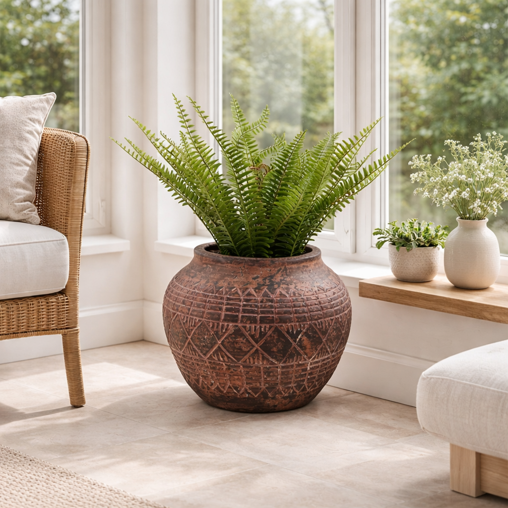 23cm X 30cm Large Aztec Vase Planter