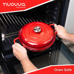 Shallow Cast Iron Casserole With Lid - 2.3-quart (26 Cm) | Red