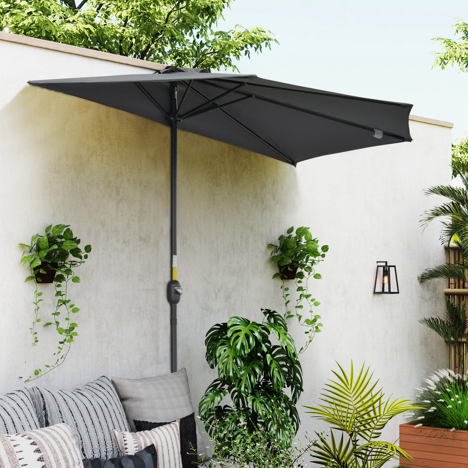 3m Half Round Parasol Balcony Shade