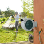 Retractable Hose Reel, 30+2m Garden | Grey
