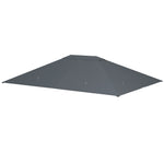 3 X 4m Gazebo Replacement Canopy Cover Gazebo Replacement | Dark Gray