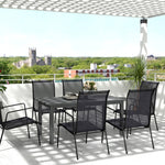 Extending Aluminium Table, Slatted Top, Grey