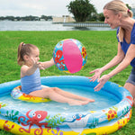 Inflatable Water Friends Kids Paddling Pool With Repair Patch, 122x20 Cm