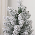 5/6/7ft Artificial Pencil Christmas Tree Realistic Green/White | 7ft | White