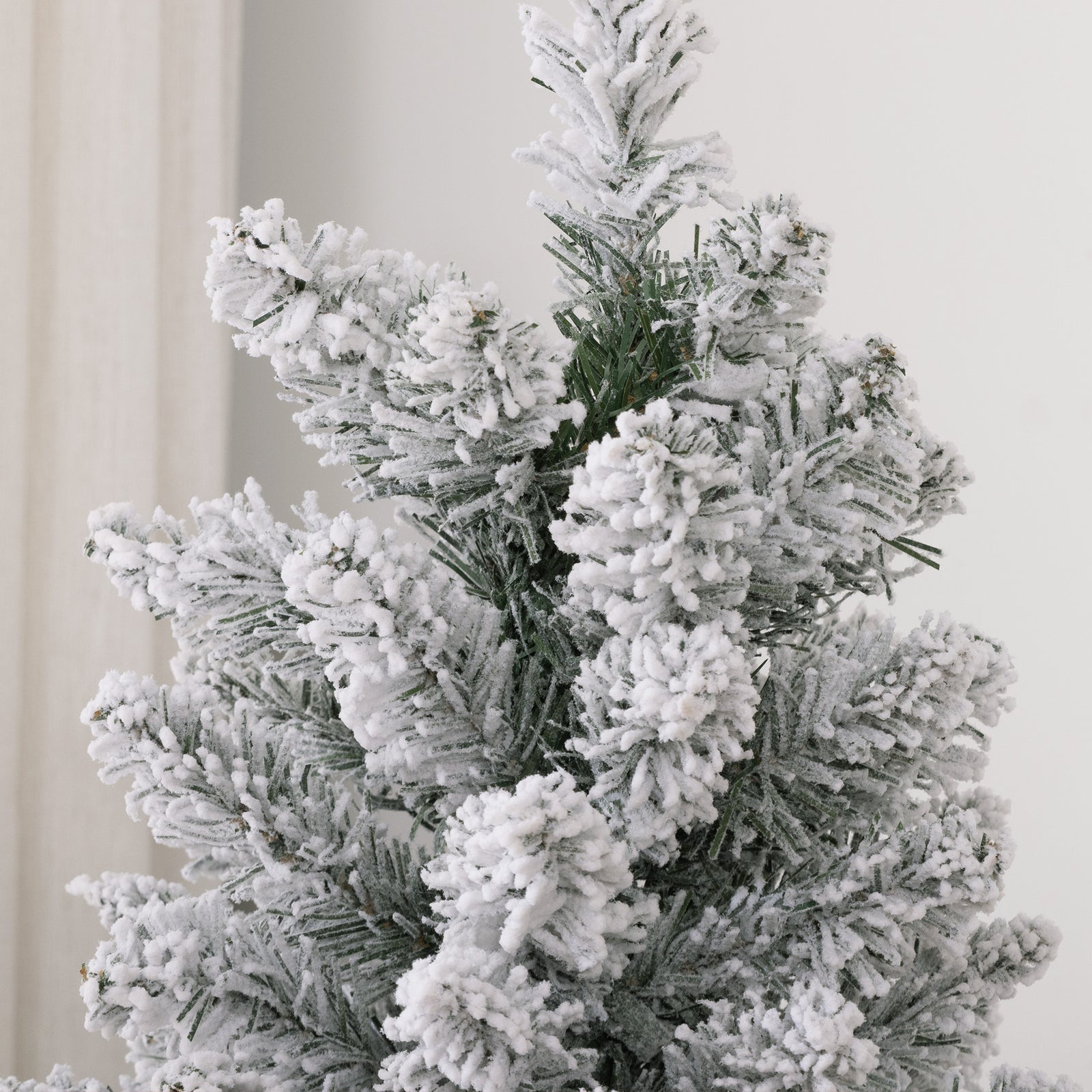 5/6/7ft Artificial Pencil Christmas Tree Realistic Green/White | 7ft | White