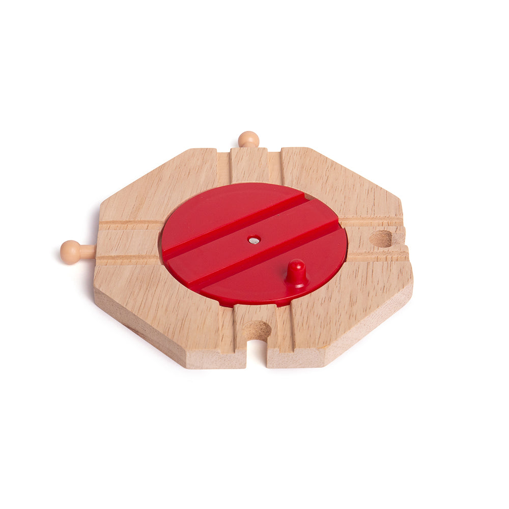 Bigjigs Toys 4 Way Track Turntable for Wooden Train Sets