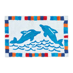 Cotton Tufted Blue Dolphins Kids Rug