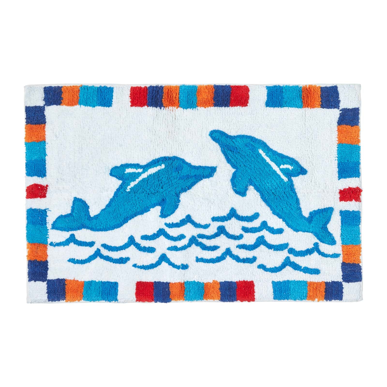 Cotton Tufted Blue Dolphins Kids Rug