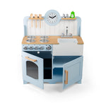 Blue Wooden Country Play Kitchen With Realistic Features