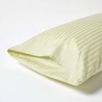 Egyptian Cotton Satin Stripe Housewife Pillowcase 330 Tc | 48 x 74cm | Sage Green
