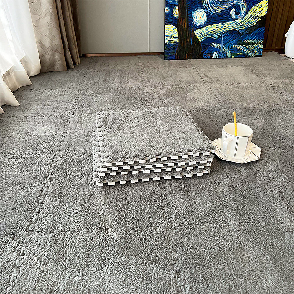 12pcs Interlocking Foam Play Mats For Kids – Soft, 30cm X 30cm Puzzle Floor Tiles | Grey