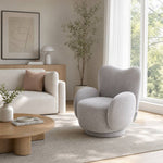 Chenille Upholstered Swivel Chair Armchair