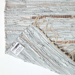 Leather Glitter Rug | 150cm x 95cm | Silver